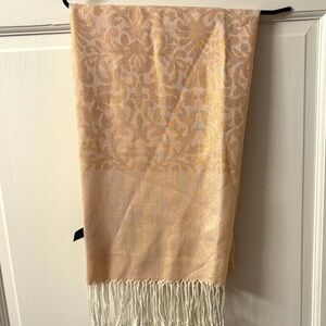 White House Black Market peach‎ & copper Scarf NWT